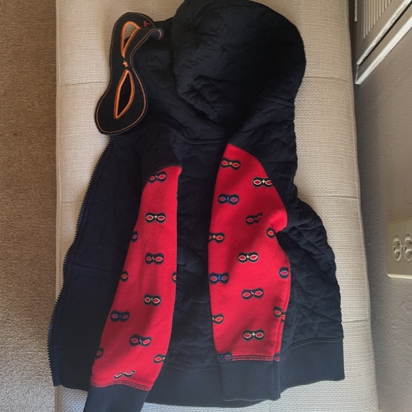 NWOT Cat & Jack black, quilted hooded zip up - Picture 7 of 8